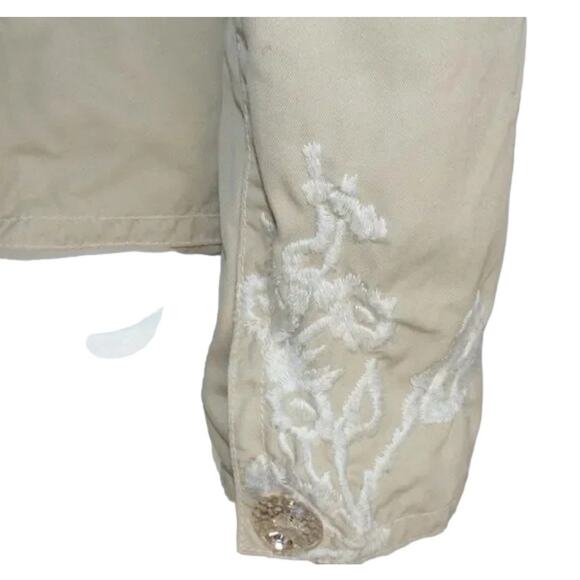 Johnny Was Blazer Womens S Embroidered Paradise Crest Carved buttons Bohemian - Picture 8 of 14